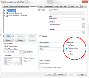 Qlik Chart Properties